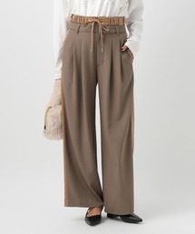 BAYFLOW | [シワになりにくい]Wウエストワイドラインパンツ(その他パンツ)