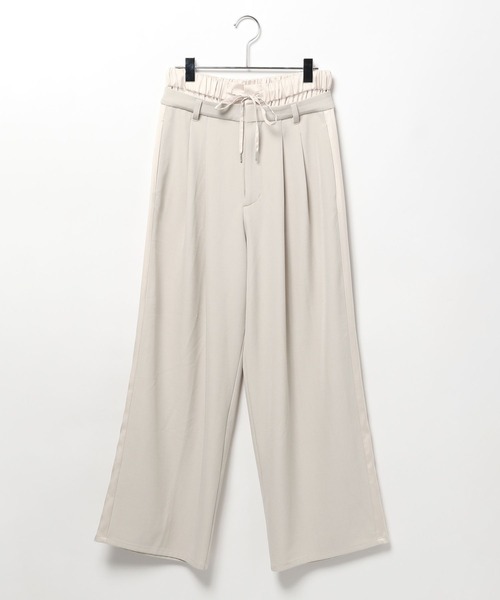 BAYFLOW（ベイフロー）の「[シワになりにくい]Wウエストワイドラインパンツ（その他パンツ・レディース・グレイッシュベージュ/チャコール/モカ・SMALL/MEDIUM）」の11枚目の写真