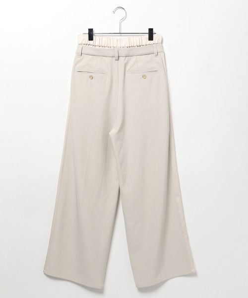 BAYFLOW（ベイフロー）の「[シワになりにくい]Wウエストワイドラインパンツ（その他パンツ・レディース・グレイッシュベージュ/チャコール/モカ・SMALL/MEDIUM）」の12枚目の写真