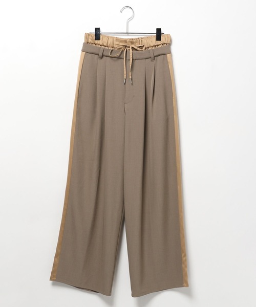 BAYFLOW（ベイフロー）の「[シワになりにくい]Wウエストワイドラインパンツ（その他パンツ・レディース・グレイッシュベージュ/チャコール/モカ・SMALL/MEDIUM）」の13枚目の写真