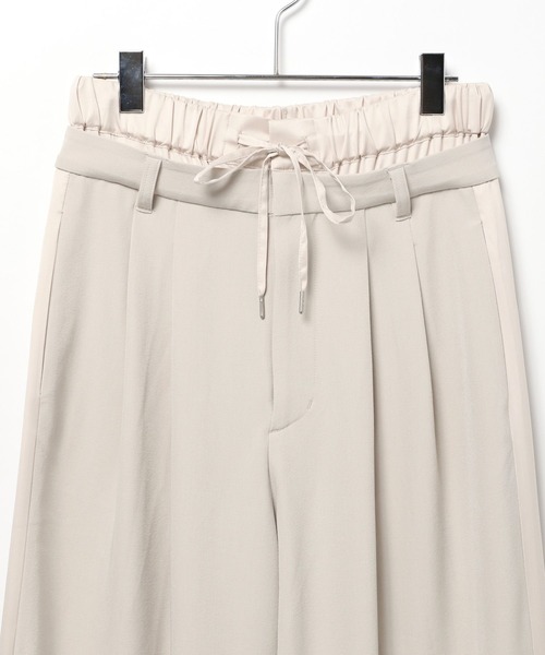 BAYFLOW（ベイフロー）の「[シワになりにくい]Wウエストワイドラインパンツ（その他パンツ・レディース・グレイッシュベージュ/チャコール/モカ・SMALL/MEDIUM）」の14枚目の写真