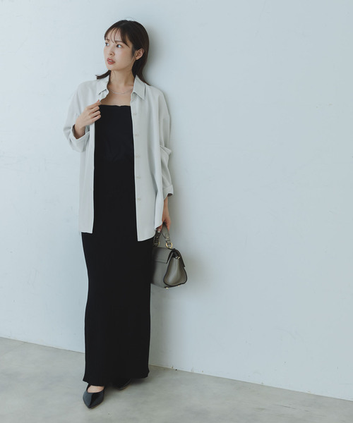 Noble（ノーブル）の「《追加》シーズンカラープレーンシャツ 10（シャツ/ブラウス・レディース・ライトグレー/ホワイト/キャメル・FREE）」の11枚目の写真