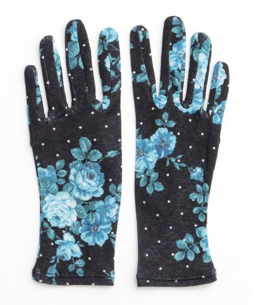 MAISON SPECIAL（メゾンスペシャル）の「Flower Dot Print Glove/フラワードットプリントグローブ【MAISON SPECIAL/メゾンスペシャル】（手袋・レディース・ブルー/イエロー・FREE）」の15枚目の写真