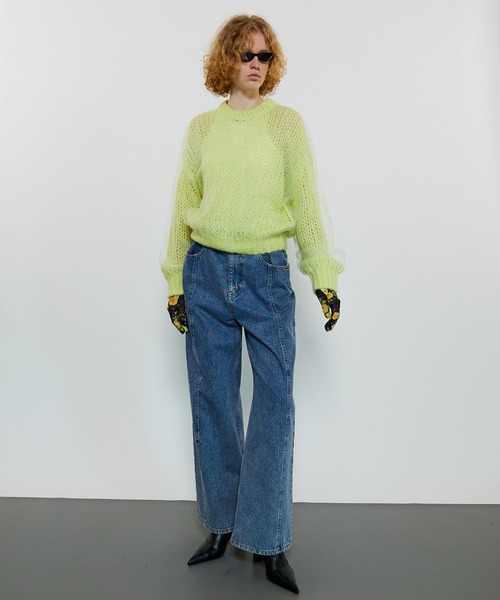 MAISON SPECIAL（メゾンスペシャル）の「Flower Dot Print Glove/フラワードットプリントグローブ【MAISON SPECIAL/メゾンスペシャル】（手袋・レディース・ブルー/イエロー・FREE）」の10枚目の写真