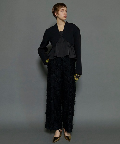 MAISON SPECIAL（メゾンスペシャル）の「Flower Dot Print Glove/フラワードットプリントグローブ【MAISON SPECIAL/メゾンスペシャル】（手袋・レディース・ブルー/イエロー・FREE）」の7枚目の写真