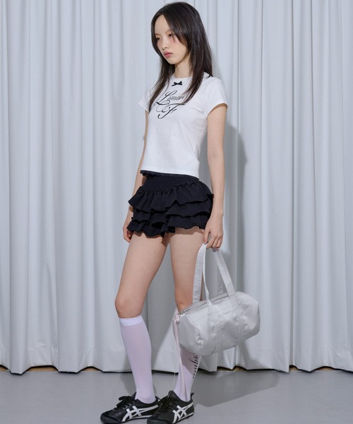 FCMM（エフシーエムエム）の「EMBROIDERY SOCKS/エンブロイダリーソックス（ソックス/靴下・レディース・ブラック/ホワイト・FREE）」の6枚目の写真