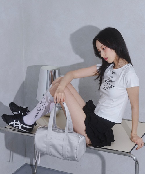 FCMM（エフシーエムエム）の「EMBROIDERY SOCKS/エンブロイダリーソックス（ソックス/靴下・レディース・ブラック/ホワイト・FREE）」の3枚目の写真