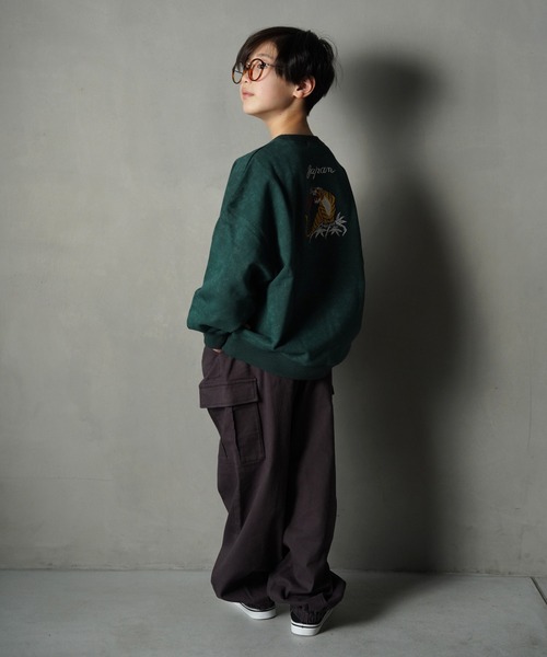 MAKE YOUR DAY（メイクユアデイ）の「カーゴポケット付きジョガーパンツ■150.160cm（カーゴパンツ・キッズ・チャコールグレー/カーキ/アイボリー・160/150）」の4枚目の写真