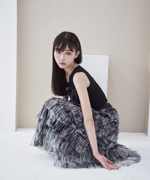 【セール】ニュアンス柄チュールスカート（スカート）｜Y/lim（イリム）