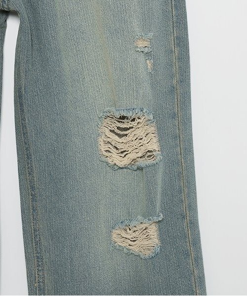 LOVETOXIC（ラブトキシック）の「【LTXC】ダメージロングパンツ（デニムパンツ・キッズ・サックスブルー/グレー/ネイビー/ブルー・L/S/M）」の11枚目の写真