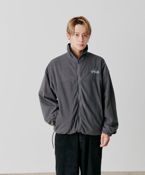 F.C.R.B ナイロンジャケット M ジップ ネイビー フリース FREAK'S STORE ナイロンジャケット 限定展開 リラックスフィット