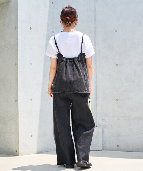 un dix cors（アンディコール）の「デニムファスナービスチェ（キャミソール・レディース・ブルー/ブラック・M/L）」の10枚目の写真