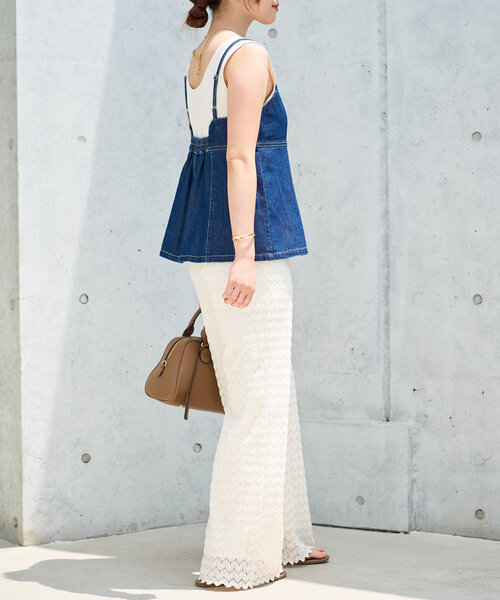 un dix cors（アンディコール）の「デニムファスナービスチェ（キャミソール・レディース・ブルー/ブラック・M/L）」の19枚目の写真