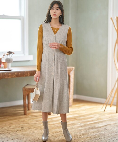 ANY SIS（エニィスィス）の「【23.0~24.5cm】リブポインテッド ブーツ（ブーツ・レディース・ベージュ系/ブラック系・SMALL/MEDIUM/LARGE/LL）」の5枚目の写真