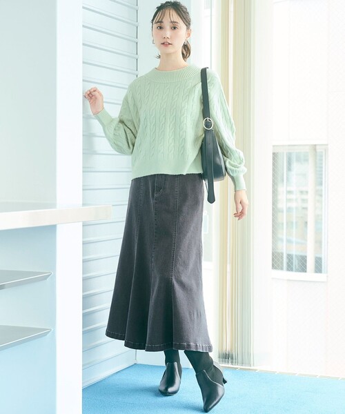 ANY SIS（エニィスィス）の「【23.0~24.5cm】リブポインテッド ブーツ（ブーツ・レディース・ベージュ系/ブラック系・SMALL/MEDIUM/LARGE/LL）」の9枚目の写真