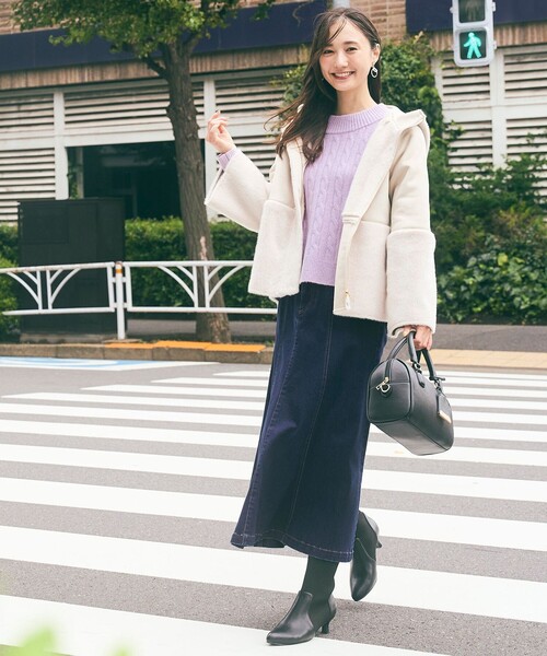 ANY SIS（エニィスィス）の「【23.0~24.5cm】リブポインテッド ブーツ（ブーツ・レディース・ベージュ系/ブラック系・SMALL/MEDIUM/LARGE/LL）」の11枚目の写真