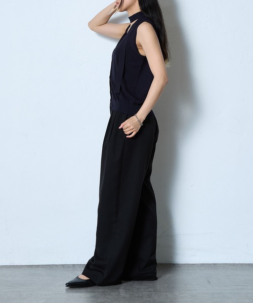 COLONY 2139（コロニートゥーワンスリーナイン）の「WEB・一部店舗限定 / チョーカー付2WAYニッベスト（ベスト・レディース・ネイビー/チャコールグレー/グレイッシュベージュ・FREE）」の17枚目の写真