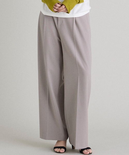 INED CLARO（イネドクラロ）の「TRストレッチワイドパンツ【セットアップ対応】（その他パンツ・レディース・ネイビー/ブラウン/サンドグレー・11号/9号）」の2枚目の写真
