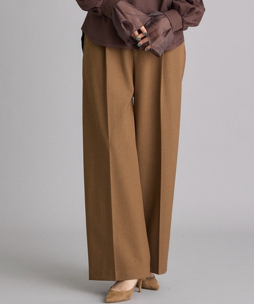 INED CLARO（イネドクラロ）の「TRストレッチワイドパンツ【セットアップ対応】（その他パンツ・レディース・ネイビー/ブラウン/サンドグレー・11号/9号）」の3枚目の写真