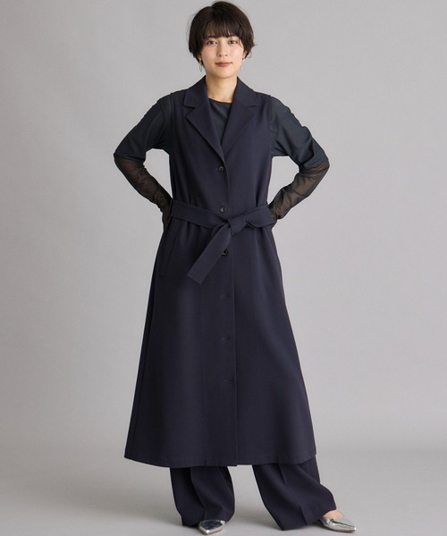 INED CLARO（イネドクラロ）の「TRストレッチワイドパンツ【セットアップ対応】（その他パンツ・レディース・ネイビー/ブラウン/サンドグレー・11号/9号）」の6枚目の写真