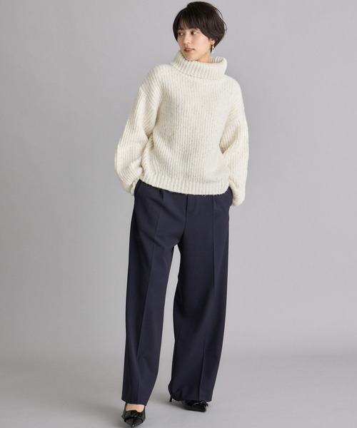 INED CLARO（イネドクラロ）の「TRストレッチワイドパンツ【セットアップ対応】（その他パンツ・レディース・ネイビー/ブラウン/サンドグレー・11号/9号）」の7枚目の写真