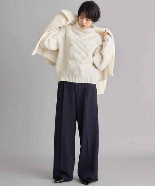 INED CLARO（イネドクラロ）の「TRストレッチワイドパンツ【セットアップ対応】（その他パンツ・レディース・ネイビー/ブラウン/サンドグレー・11号/9号）」の8枚目の写真