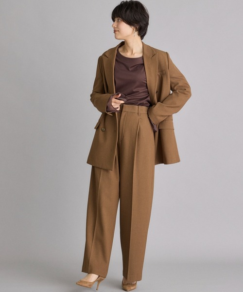 INED CLARO（イネドクラロ）の「TRストレッチワイドパンツ【セットアップ対応】（その他パンツ・レディース・ネイビー/ブラウン/サンドグレー・11号/9号）」の11枚目の写真