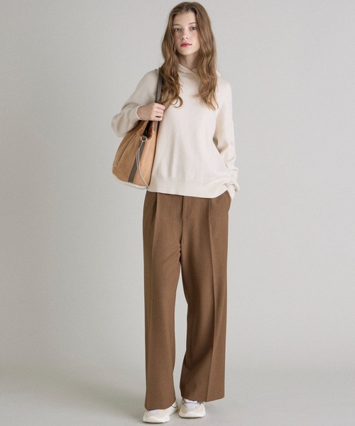 INED CLARO（イネドクラロ）の「TRストレッチワイドパンツ【セットアップ対応】（その他パンツ・レディース・ネイビー/ブラウン/サンドグレー・11号/9号）」の13枚目の写真