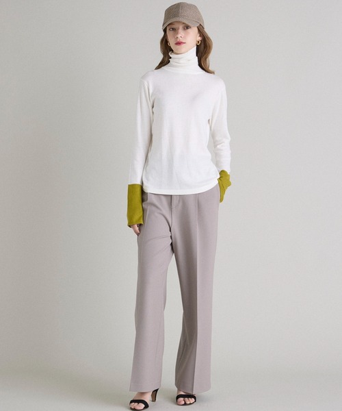 INED CLARO（イネドクラロ）の「TRストレッチワイドパンツ【セットアップ対応】（その他パンツ・レディース・ネイビー/ブラウン/サンドグレー・11号/9号）」の15枚目の写真