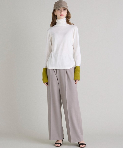 INED CLARO（イネドクラロ）の「TRストレッチワイドパンツ【セットアップ対応】（その他パンツ・レディース・ネイビー/ブラウン/サンドグレー・11号/9号）」の16枚目の写真