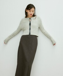 ＜EMMEL REFINES＞EM メランジリブ 2WAY ニットプルオーバー