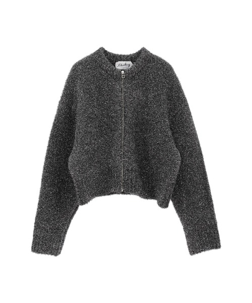 martinique（マルティニーク）の「【l’heritage martinique/レリタージュ マルティニーク】ラメフェザーモール（カーディガン/ボレロ・レディース・シルバー/ブラウン・FREE）」の2枚目の写真