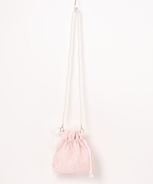 H.TOKYO（エイチトウキョウ）の「レースリボン パールショルダーバッグ/巾着（ショルダーバッグ・レディース・ホワイト/ピンク/パープル/ブラック・FREE）」の14枚目の写真