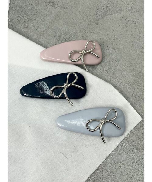 EATME（イートミー）の「リボンヘアクリップセット（バレッタ/ヘアクリップ・レディース・ブルー/ピンク・FREE）」の9枚目の写真