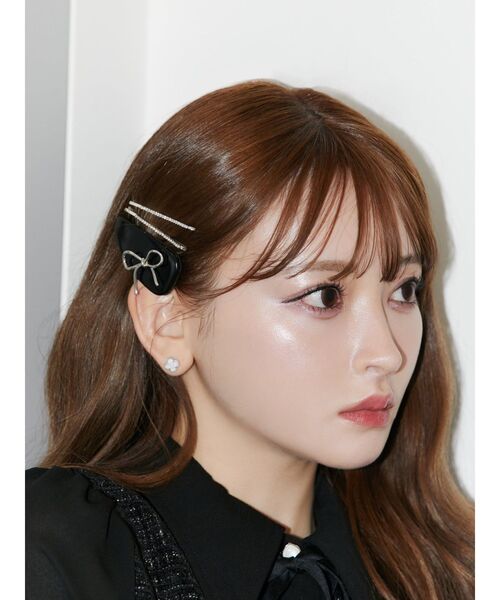 EATME（イートミー）の「リボンヘアクリップセット（バレッタ/ヘアクリップ・レディース・ブルー/ピンク・FREE）」の7枚目の写真