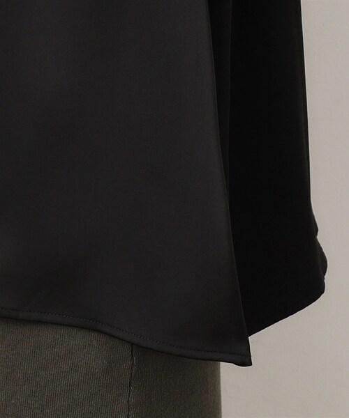 OPAQUE.CLIP(オペークドットクリップ)の「◆サテンドッキングカットソー【洗濯機洗い可】(Tシャツ/カットソー・レディース・ブラック/ライトベージュ・40/38/36)」の16枚目の写真