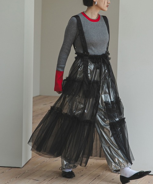ボリュームチュールサロペットスカート（スカート）｜bohmal（ボマール）