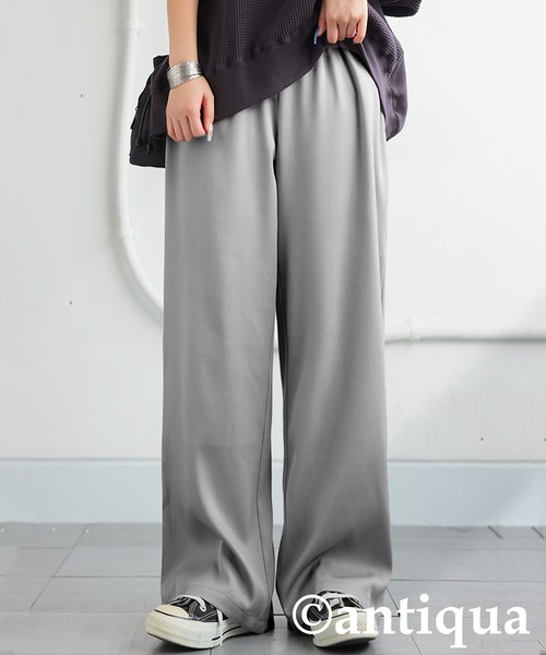 antiqua(アンティカ)の「タックパンツ(その他パンツ・レディース・ベージュ/ブラック/グレー・ONESIZE)」の3枚目の写真