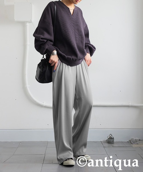 antiqua(アンティカ)の「タックパンツ(その他パンツ・レディース・ベージュ/ブラック/グレー・ONESIZE)」の10枚目の写真