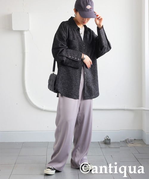 antiqua(アンティカ)の「タックパンツ(その他パンツ・レディース・ベージュ/ブラック/グレー・ONESIZE)」の12枚目の写真