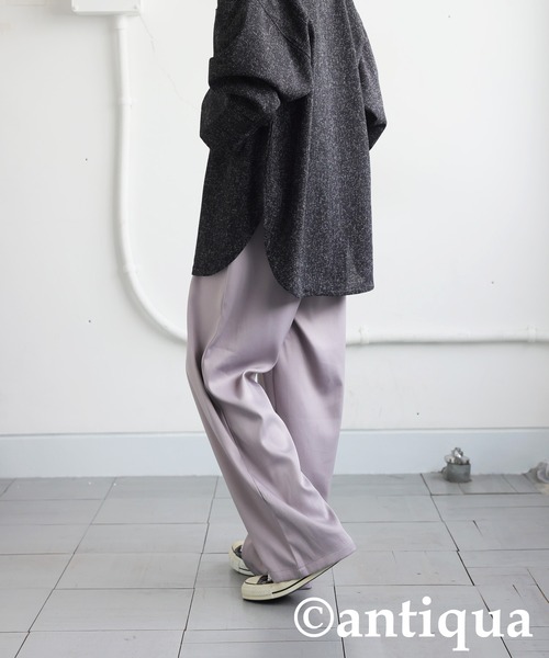 antiqua(アンティカ)の「タックパンツ(その他パンツ・レディース・ベージュ/ブラック/グレー・ONESIZE)」の13枚目の写真