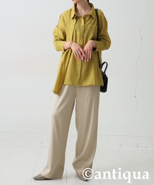 antiqua(アンティカ)の「タックパンツ(その他パンツ・レディース・ベージュ/ブラック/グレー・ONESIZE)」の15枚目の写真