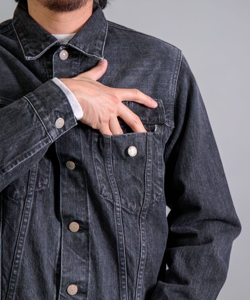 OMNIGOD mens / オムニゴッド] 14ozセルヴィッチブラックデニム サード