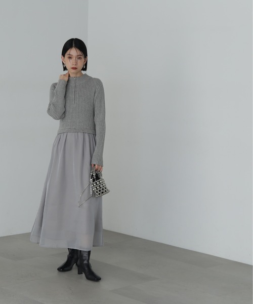 新品 NATURALBEAUTYBASICハーフジップニットドッキングワンピース N.（N. Natural Beauty Basic）（エヌエヌナチュラルビューティー