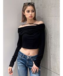 GYDA | アシンンメトリーオフショルトップス(Tシャツ/カットソー)