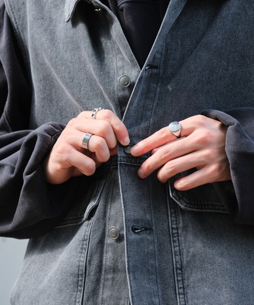 WEGO（ウィゴー）の「WEGO/デニムベスト（デニムジャケット・メンズ・ブラック系3・LARGE/MEDIUM）」の15枚目の写真