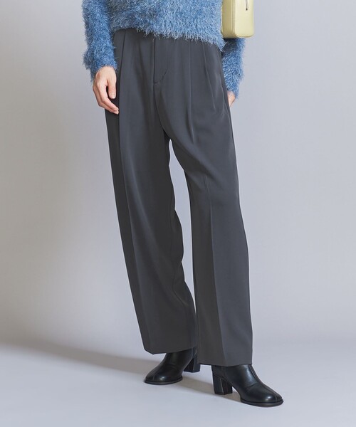 【セール】【WEB限定】バックゴム ツイル タックワイドパンツ -ウォッシャブル-（その他パンツ）｜BEAUTY&YOUTH UNITED ARROWS（ビューティーアンドユースユナイテッドアローズ）
