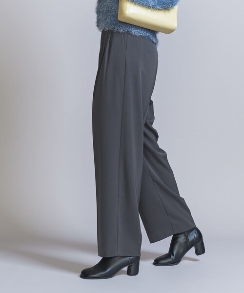 【セール】【WEB限定】バックゴム ツイル タックワイドパンツ -ウォッシャブル-（その他パンツ）｜BEAUTY&YOUTH UNITED ARROWS（ビューティーアンドユースユナイテッドアローズ）