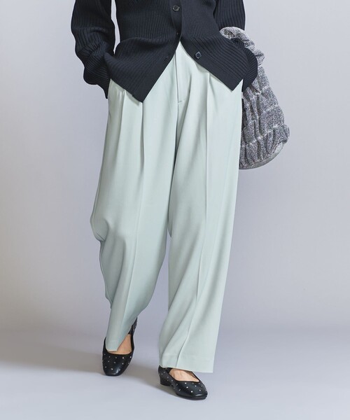 【セール】【WEB限定】バックゴム ツイル タックワイドパンツ -ウォッシャブル-（その他パンツ）｜BEAUTY&YOUTH UNITED ARROWS（ビューティーアンドユースユナイテッドアローズ）