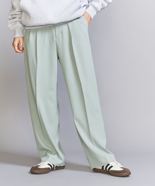 【セール】【WEB限定】バックゴム ツイル タックワイドパンツ -ウォッシャブル-（その他パンツ）｜BEAUTY&YOUTH UNITED ARROWS（ビューティーアンドユースユナイテッドアローズ）